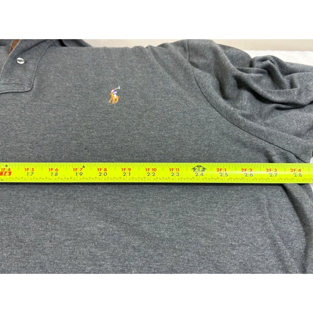 Polo Ralph Lauren Polo Shirt Men's XXL Gray Pima Soft Touch Preppy Classic
